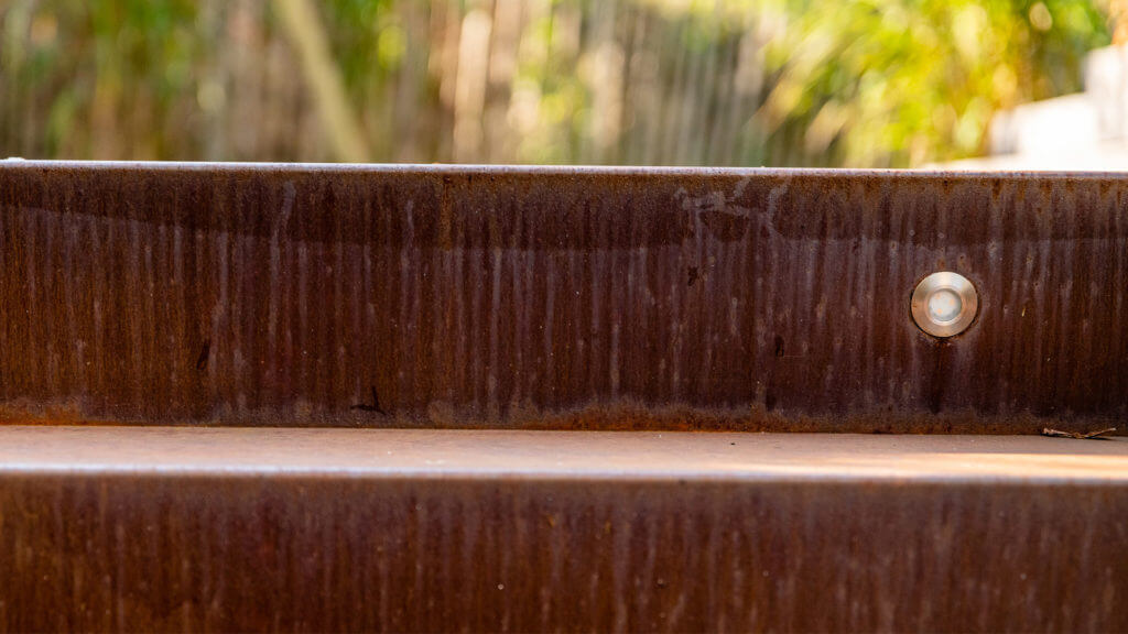 Vauthelin paysage escalier en acier corten